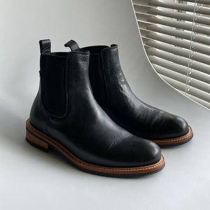 *LIKE NEW* nisolo black leather chelsea boots